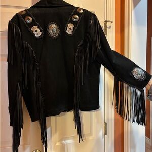 Black Fringe Men's Jacket